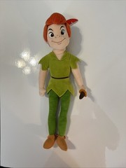 Disney Store Peter Pan 22″ Green Large Plush with Feather and Sword NO TAG