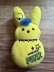 Peeps 19″ FOREVER PUNK Plush Bunny Doll (Blue Hair, Spiked Collar, Ear Peircing)