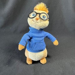 Simon Plush Ty 7.5″ Stuffed Animal Toy 2013 Alvin & Chipmunks Blue Shirt Glasses