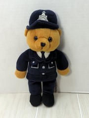 Keel Toys Bears of the United Kingdom Plush Police man teddy bear tan brown