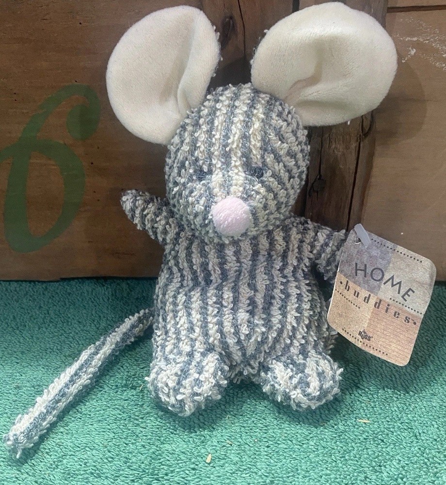 VTG Russ Home Buddies Sniffy Mouse NEW Plush Stuffed Animal Mini w Tags #4151