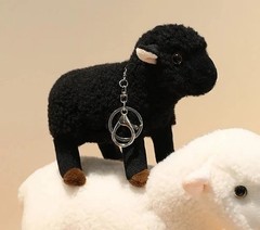 Black Sheep Pendant Plush Toy 5″ Stuffed Animal Toddler Doll Gift for Kids