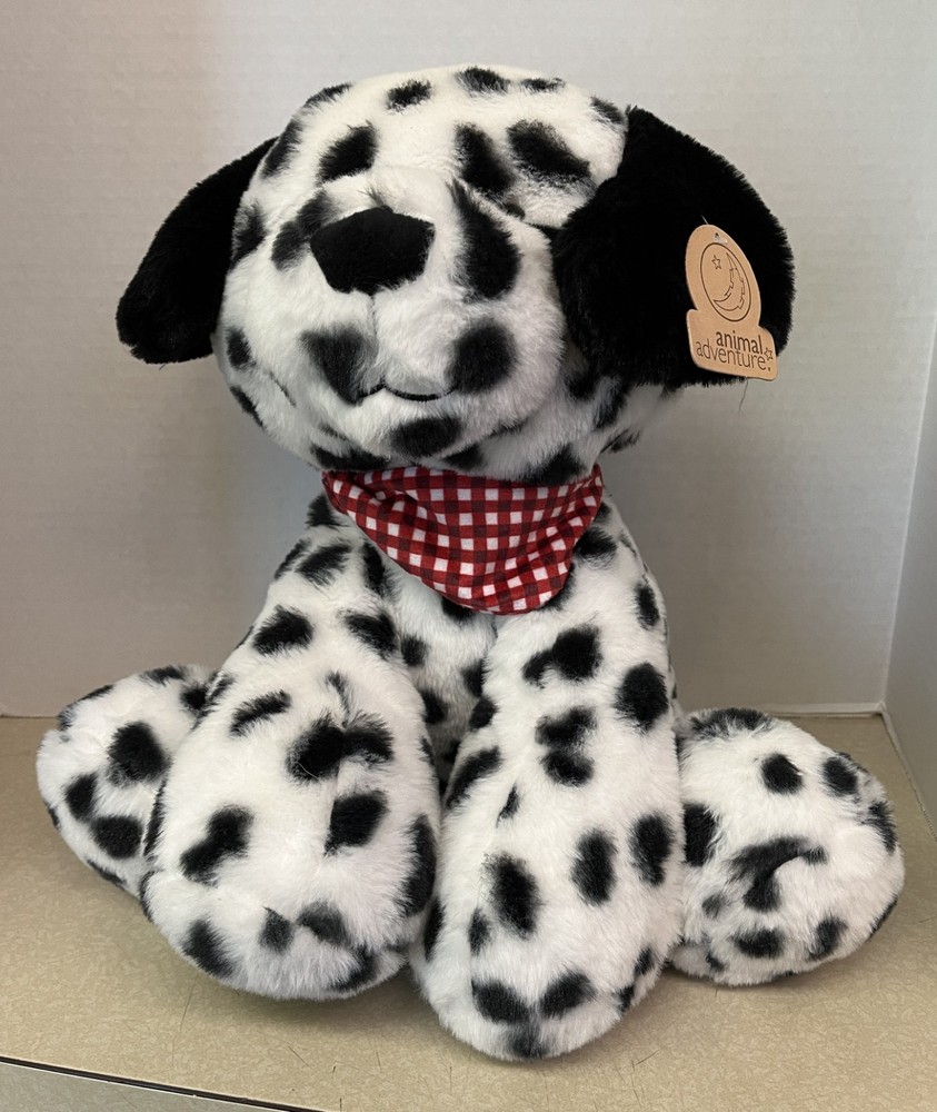 Animal Adventure plush Dalmatian dog red bandana 13″ dated 2024 with ear tag