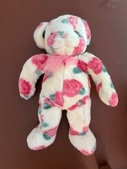 RARE 1999 Vtg Mary Meyer Rosalyn Red Pink Roses Bear Teddy Plush Toy 17″ Tag