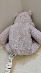 Silver One Kids Purple Sitting Hippo Plush Stuffed Animal, 11″ Embroidered Eyes