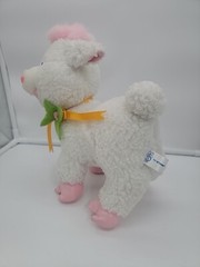 Vtg Toy Network Plush Sleepy Lamb Sheep White Pink Sherpa Stuffed Plush Animal