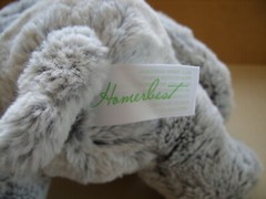 Homerbest 11” Gray Christmas Mouse Plush Stuffed Animal Red Plaid Hat Scarf