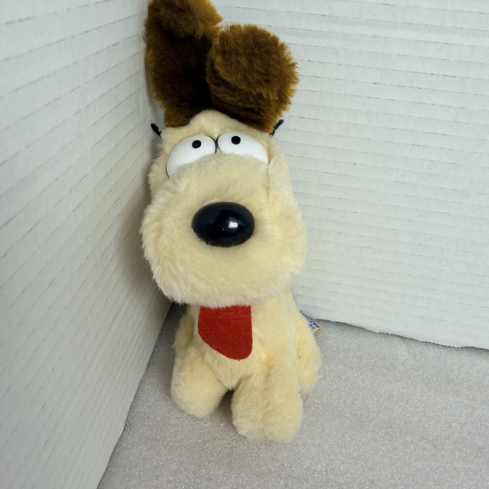 Vintage 1983 Odie Dog Plush Dakin Garfield Cartoon Character Stuffed Animal 7”