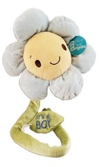 ITS A BOY Newborn Bendable Plush Smiley Face Flower Posable Baby Shower Gift New