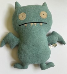 Y2K Ugly Doll 2002 Vintage Classic Plush Doll Icebat in Teal/Cream 14”