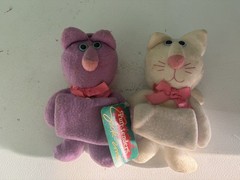 Hallmark Purr-Tenders Sockems Cat Bunny White Purple Vintage 1987 Plush 8″ Toy