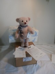 Steiff mohair peachy pink bear Louise 33cm Alpaca rose Club 4121220 NEW