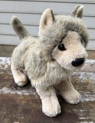 Rare Douglas Cuddle Toy Wolf Plush Animal Gray Standing Pup Soft Cute