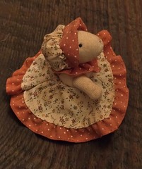 Russ Berrie Handmade Fabric Stuffed Mouse Country Praire Farmhouse Decor