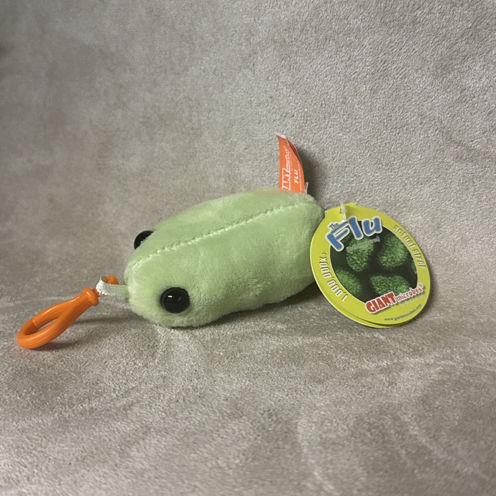 GIANT MICROBES-THE FLU KEY CHAIN-Stuffed Plush Influenza Grippe Virus Biology