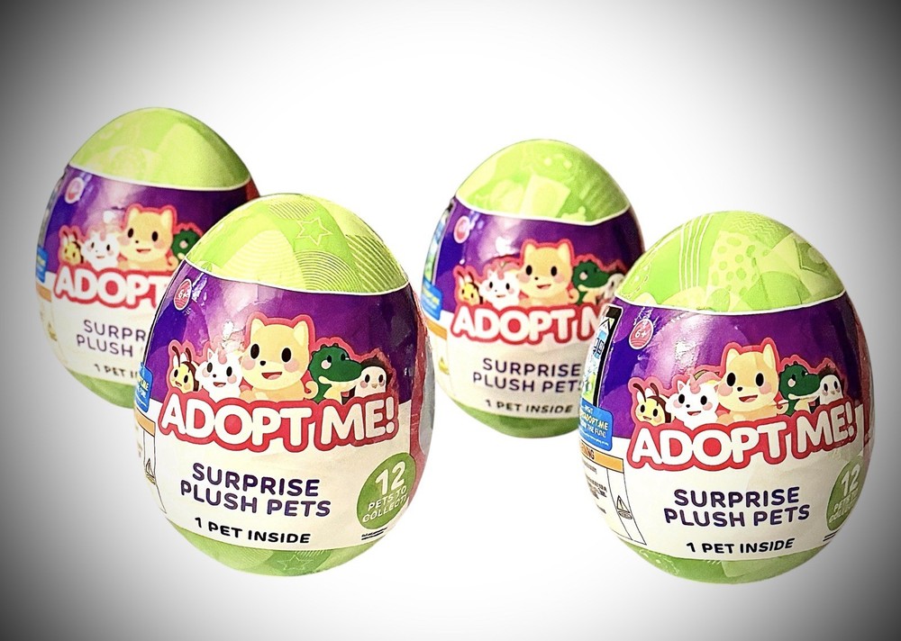 Adopt Me! Pet Egg Series 6 – lot of 4! NEW! Pet eggs plush lot