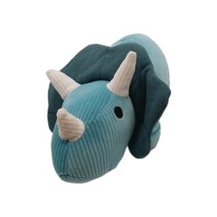 Hobby Lobby Blue Dinosaur Plush Ribbed Stuffed Animal Triceratops Corduroy