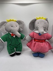 Vibrant Babar The Elephant King 9″ Plush Stuffed Animal Yottoy See Photos