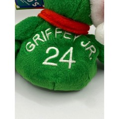 VTG Salvinos Bamm Beanos Ken Griffey Jr 24 Christmas Green Bear Plush Toy Tag