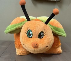 2009 Pillow Pet Orange Yellow Green Butterfly Plush 19” X 19” Clean VGC