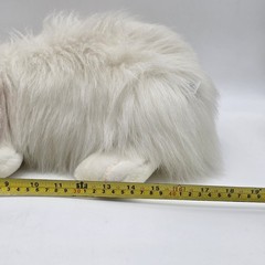 Vtg Chrisha Playful Plush Stuffed Animal White Red Eyes Bunny Rabbit 1988