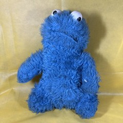 Cookie Monster Knickerbocker Sesame Street Plush Rattle Eyes Rare Vintage F1