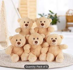 LotFancy Teddy Bear Stuffed Animals, Set of 5, 8 inch Small Teddy Bear Bulk,…