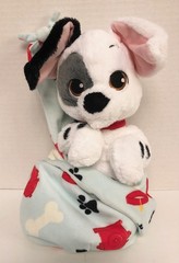 Disney Babies 101 Dalmatians PATCH Plush Puppy Dog w/ Blanket Pouch Lovey LC