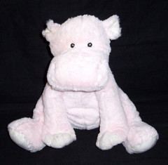 12″ Animal Alley Pink Hippo Soft Plush Stuffed Animal Lovey Toy 2009
