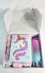 Unicorn Gifts Set for Girls Blanket Journal Water Bottle Sleep Mask Plush Access