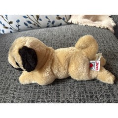 Ganz Pug Plush Stuffed Animal Tan Black Puppy Dog Lying Down Toy 86192