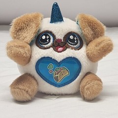 Zuru Inc Mini 4 Inch Puppycorn Taco Plush Stuffed Animal Toy Brown Blue