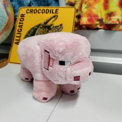 Minecraft Pink Pig Stuffed Animal 11”Soft Plush Figure Pre Owned A268ed