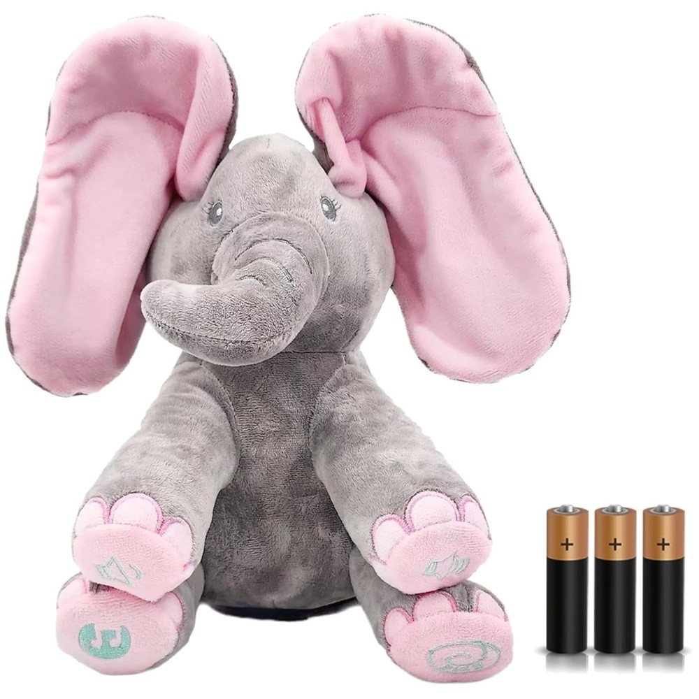 Animated Peek-a-Boo Elephant Toy for Babies and Toddlers