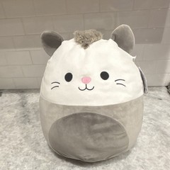 Squishmallows Luanne Mouse Plush Doll Gray/White/Pink 14 in (S14 #1649)