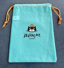 JELLYCAT LONDON STUFFED ANIMAL STUFFIE TEAL DRAWSTRING DUSTBAG-BN-7.5 X 10.5