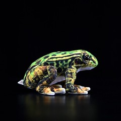 17cm Realistic Black Spotted Frog Plush Toy Soft Stuffed Animal Cute Frog Doll