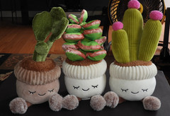 3 Greenhouse Russ Plants Jazwares Succulents & Cactus Sitting Stuffed Plush 12″