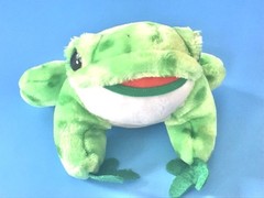 Green Frog Plush Croaker Vintage 1998 By C.A Australia 6”