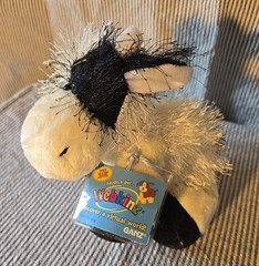 Ganz Webkinz Cow HM003 Plush Stuffed Animal SEALED CODE Tag Black White