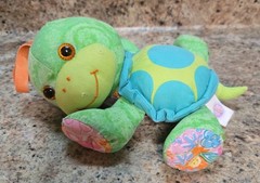 DOODLE PETS Turtle Plush Stuffed Animal 2006 Rare 8″ Long