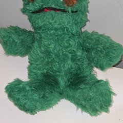 Vtg 1970s Oscar the Grouch Plush Sesame Street Knickerbocker Muppet 10″ Toy