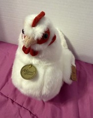 Aurora Miyoni White Hen Plush Stuffed Animal NEW Tags Chicken Rooster 2024 9”