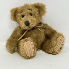 FIRST & MAIN MINKY TEDDY BEAR BROWN CORDUROY PAWS #1402 Valentines