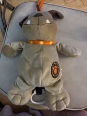 Carter’s Just One Year Puppy Dog tan brown Musical Pull Plush Rock a bye baby $