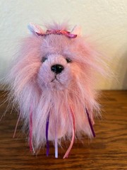 Ganz Webkinz Ribbon Yorkie Dog Pink Purple Stuffed Animal Plush No Code HM410.
