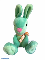 Animal Adventure Bunny Rabbit Light Green 2018 pink nose 10″