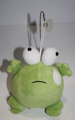 Green Hanging Frog Plush Soft Toy Stuffed 6″ Suction Cup Round Ball White Eyes
