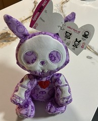 Vintage Skelanimals Jack The Rabbit Purple Lavender Floral Pattern NWT(#142