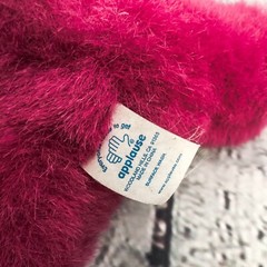 Applause Puppy Dog Plush Franny Fuchsia Pink Purple Black Nose Glitter Surprise